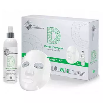 Meso collagen Набор Detox Complex аппликаторы для лица 5 шт и спрей 150 мл (Meso collagen, Collagen Kit)