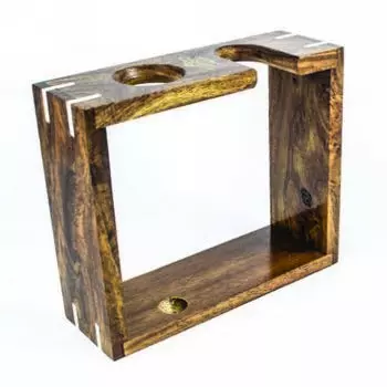 Metzger Стойка для бритья деревянная прямоугольная темно-коричневая 14 см*16 см (Metzger, Аксессуары)