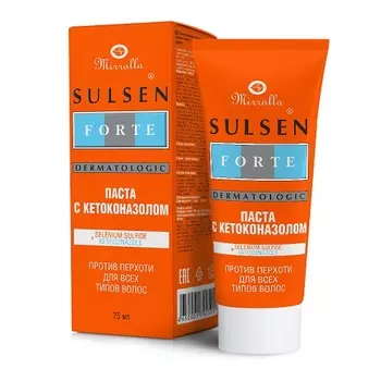 Mirrolla Сульсеновая паста с кетоконазолом против перхоти 75 мл (Mirrolla, SULSEN Forte)