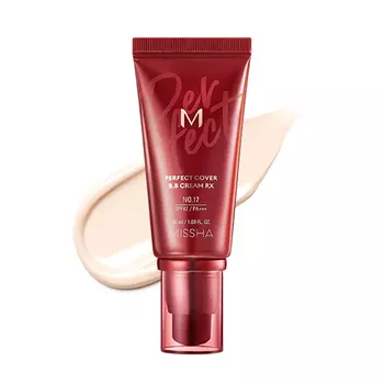 Missha Тональный BB крем M Perfect Cover BB Cream Rx № 17 Bright Beige, 50 мл (Missha, Perfect Cover)