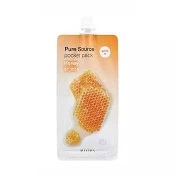 Missha Увлажняющая маска для лица Pure Source Pocket Pack Honey, 10 мл (Missha, Маски)