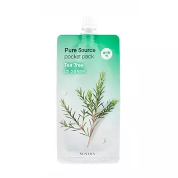 Missha Увлажняющая маска для лица Pure Source Pocket Pack Tea Tree, 10 мл (Missha, Маски)