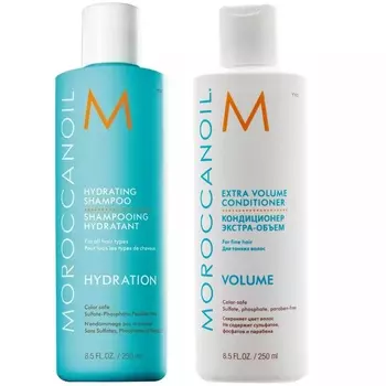 Moroccanoil Набор "Увлажнение и объем": шампунь 250 мл + кондиционер 250 мл (Moroccanoil, Hydration)