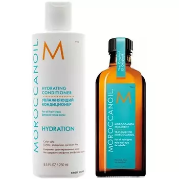 Moroccanoil Набор "Увлажнение и восстановление": масло 100 мл + кондиционер 250 мл (Moroccanoil, Hydration)