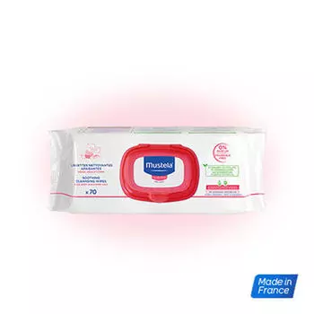 Mustela Бебе Очищающие успокаивающие салфетки, №70 (Mustela, Very Sensitive Skin)