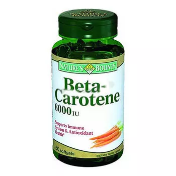 Nature`s Bounty Бета-каротин капс. 6000 МЕ, №60 (БАД) (Nature`s Bounty, Витамины)