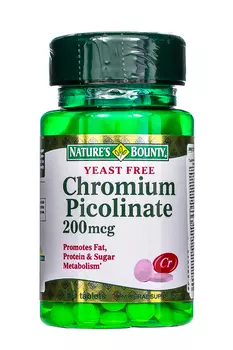Nature's Bounty Бездрожжевой Пиколинат Хрома 100 таблеток (Nature's Bounty, Минералы)