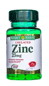 Nature's Bounty Хелат Цинка 25 мг 100 таблеток (Nature's Bounty, Минералы)
