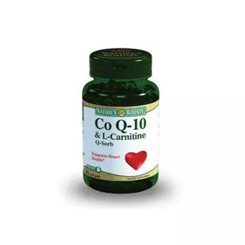 Nature`s Bounty Коэнзим Q-10 и L-карнитин 60 капсул (Nature`s Bounty, Витамины)