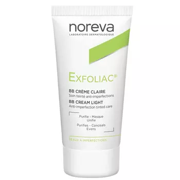 Noreva ВВ крем для лица, светлый тон, 30 мл (Noreva, Exfoliac)