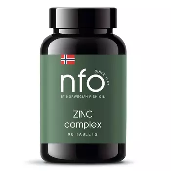 Norwegian Fish Oil Биоактивный комплекс цинка, 90 таблеток (Norwegian Fish Oil, Витамины)