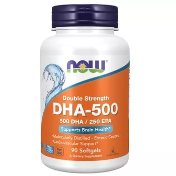 Now Foods Комплекс DHA 500 мг двойная сила, 90 капсул х 1448 мг (Now Foods, Жирные кислоты)