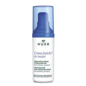 Nuxe Интенсивная увлажняющая сыворотка 48 часов Moisture Skin-Quenching Serum Anti-pollution plumping, 30 мл (Nuxe, Creme fraiche de beaute)