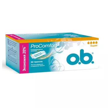 O.B. Тампоны супер 32 штуки (O.B., ProComfort)