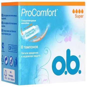 O.B. Тампоны супер 8 штук (O.B., ProComfort)