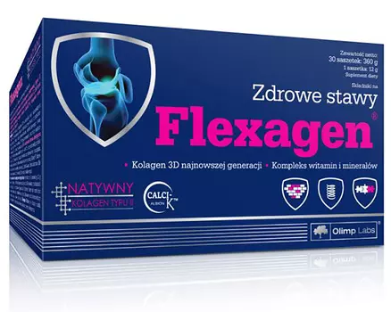 Olimp Labs Биологическая добавка к пище Flexagen со вкусом малины, 30 пакетиков х 12 г (Olimp Labs, Суставы и кости)