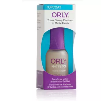 Orly Топовое покрытие для ногтей с матовым эффектом Matte Top, 18 мл (Orly, Топовое покрытие)