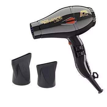 Parlux Фен черный, 2200 Вт, ионизация, 2 насадки (Parlux, Фены)