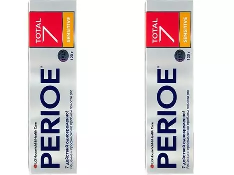 Perioe Набор Зубная паста комплексного действия "Total 7 sensitive" 120 гр*2 штуки (Perioe, Зубные пасты)