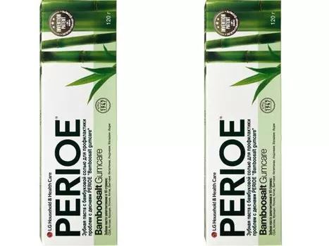 Perioe Набор Зубная паста с бамбуковой солью "bamboosalt gumcare" для профилактики проблем с деснами 120 гр*2 штуки (Perioe, Зубные пасты)