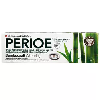Perioe Зубная паста с бамбуковой солью "bamboosalt whitening" и экстрактом жемчуга для белизны зубов 120 гр (Perioe, Зубные пасты)