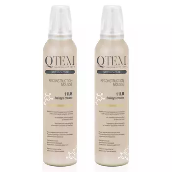 Qtem Многофункциональный мусс-реконструктор для волос Baileys Cream, 250 мл х 2 шт (Qtem, Soft Touch Color)