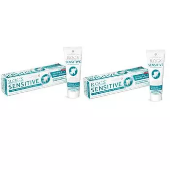 R.O.C.S. Комплект Зубная паста SENSITIVE Восстановление и Отбеливание 2х94 гр (R.O.C.S., Зубные пасты Adults)