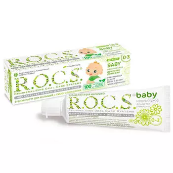 R.O.C.S. Зубная паста Для самых маленьких "Душистая ромашка" 45 гр (R.O.C.S., Baby 0-3 года)