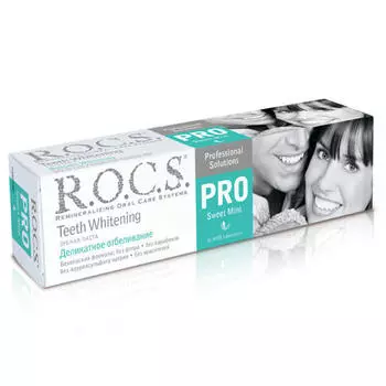 R.O.C.S. Зубная паста PRO "Деликатное отбеливание" Сладкая мята 135 гр (R.O.C.S., R.O.C.S. PRO)