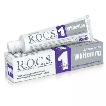R.O.C.S. Зубная паста Uno Whitening 74 гр (R.O.C.S., Зубные пасты Adults)