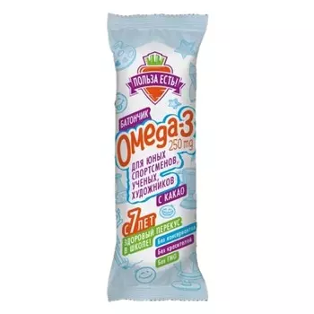 Racionika Батончик с Омега-3 со вкусом какао и банана 25 г (Racionika, Польза есть)