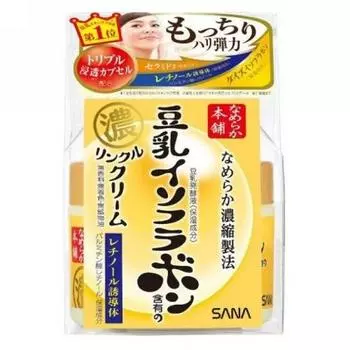 Sana Увлажняющий и подтягивающий крем с ретинолом и изофлавонами сои 50 г (Sana, Для лица)