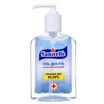 Sanitelle Гель для рук антисептический без отдушки с Витамином Е 250 мл (Sanitelle, )