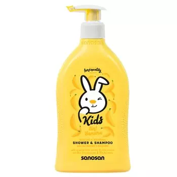Sanosan Гель для душа и шампунь с ароматом банана, 400 мл (Sanosan, Для детей 3+)