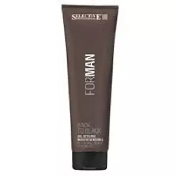 Selective Гель для укладки волос со смываемым черным пигментом 150 мл (Selective, For Man Line)