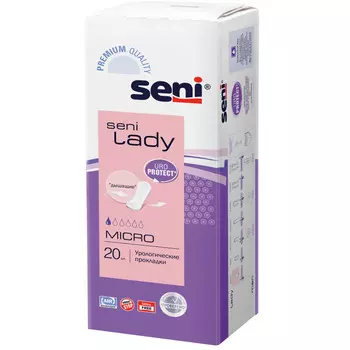 Seni Урологические прокладки для женщин Micro 7х18,5 см, 20 шт (Seni, Lady)