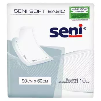Seni Впитывающие одноразовые пеленки Basic 90x60 cм, 10 шт (Seni, Soft)