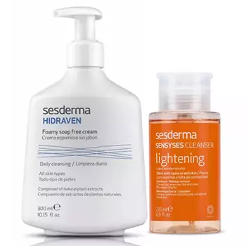 Sesderma Набор для очищения кожи: крем-пенка 300 мл + лосьон для снятия макияжа 200 мл (Sesderma, Hidraven)