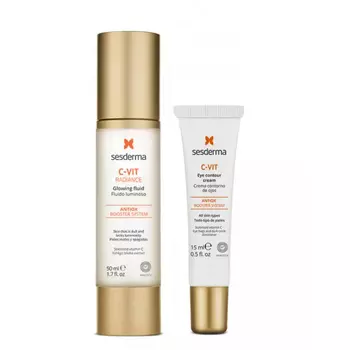 Sesderma Набор для сияния кожи: крем-контур вокруг глаз 15 мл + флюид 50 мл (Sesderma, C-Vit)