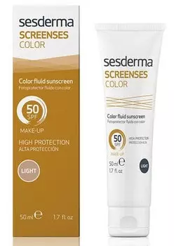 Sesderma Солнцезащитное тональное средство Color Fluid Sunscreen SPF 50 Light светлый тон, 50 мл (Sesderma, Screenses)