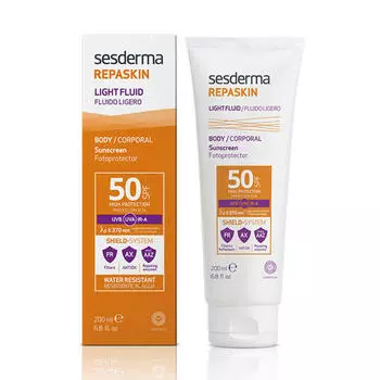 Sesderma Солнцезащитный крем-гель REPASKIN BODY LIGHT FLUID SPF 50, 200 мл (Sesderma, Repaskin)