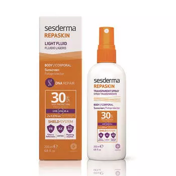 Sesderma Солнцезащитный прозрачный спрей СЗФ 30 Repaskin, 200 мл (Sesderma, Repaskin)
