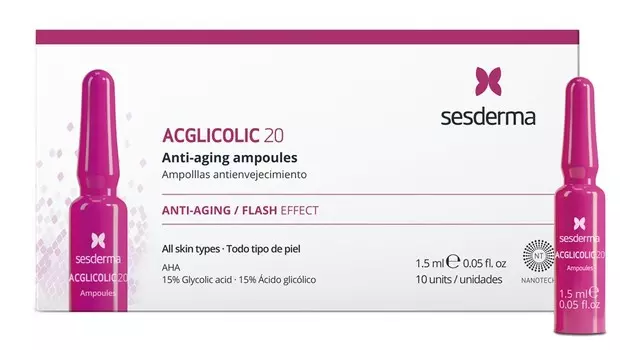 Sesderma Средство в ампулах с гликолевой кислотой, 10 шт х 1,5 мл (Sesderma, Acglicolic 20)
