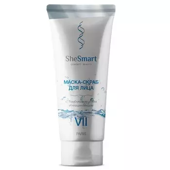 She Smart Маска-скраб с бамбуковым углём и ниацинамидом, 150 мл (She Smart, )