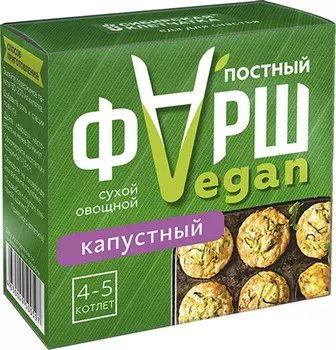 Сибирская клетчатка Смесь злаково-овощная Сибирская клетчатка Фарш Vegan, капустная, сухая, 100 гр (Сибирская клетчатка, Здоровое питание)
