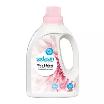 Sodasan Жидкое средство-концетрат для стирки изделий из шерстяных, шелковых и деликатных тканей 750 мл (Sodasan, Бытовая химия Sodasan)