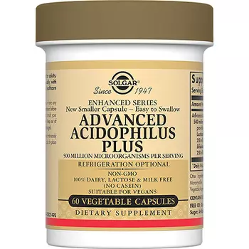 Solgar Ацидофилус плюс 60 капсул (Solgar, Пробиотики)
