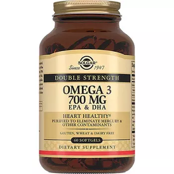 Solgar Капсулы Двойная Омега 3, 700 мг ЭПК и ДГК (Solgar, Жиры и жирные кислоты)
