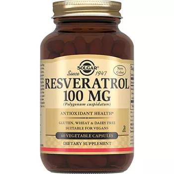 Solgar Ресвератрол 60 капсул (Solgar, Растения)