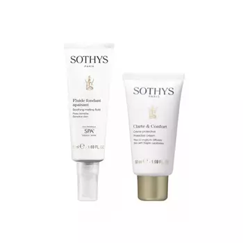 Sothys Набор "Для чувствительной кожи": флюид, 50 мл + крем, 50 мл (Sothys, Sensitive Skin Line With Spa Thermal Water)
